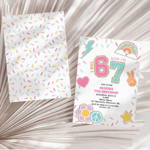 Preppy Patch 67  7de verjaardag Kaart
