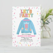 Preppy Patch jean jas 6E Verjaardag Kaart (Staand voorkant)