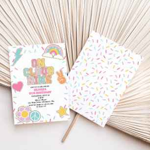 Preppy Patch Op Wolk Nine 9de Verjaardag Kaart