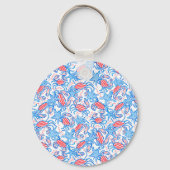 Preppy Patriotic Crabs Golf Cart Sleutelhanger (Achterkant)