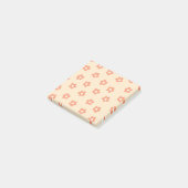 Preppy Peach White Hippie Flower Pattern Post-it® Notes (Schuin)