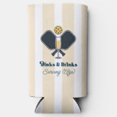 Preppy Pickleball Dinks & Drinks Serverende Leefti (Voorkant)