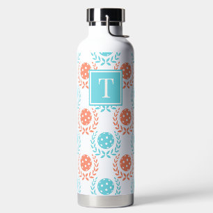 Preppy Pickleball Lauwerkrans - Koraal Turquoise Waterfles