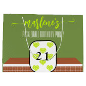 Preppy Pickleball Paddle Foto Dink Verjaardagsfees Groot Cadeauzakje (Achterkant)