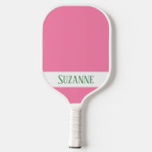 Preppy Pickleball Paddle met roze madeliefjes (Achterkant)