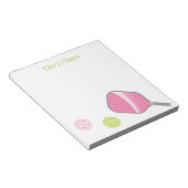 Preppy Pickleball Persoonlijk Notitieblok (Schuin)