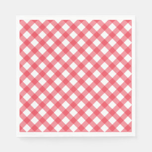 Preppy picknick rood geruite gingham party servet