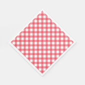 Preppy picknick rood geruite gingham party servet (Hoek)