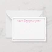 Preppy Pink and Green Christmas Trees Notitiekaartje (Achterkant)