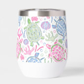 Preppy Pink Blue Sea Turtles (Arrière)