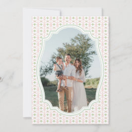 Preppy Pink Bow Christmas Nutcracker 2 Photos  Feestdagenkaart