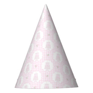Preppy Pink Bows Trellis Eerste Verjaardag Ribbone Feesthoedjes