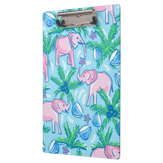 Preppy Pink Elephant Klembord