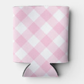 Preppy Pink Gingham geruite patroon Blikjeskoeler (Voorkant)