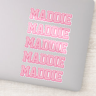 Preppy Pink-naam Sticker