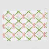 Preppy Pink Pickleball Paddle Golfhanddoek (Horizontaal)