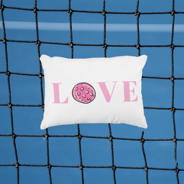 Preppy Pink Pickleball Pink Love Accent Kussen (Creator heeft geüpload)