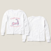 Preppy Pink Striped Cape Cod Silhouette garçon (Motif Recto et Verso)