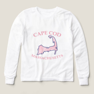 Preppy Pink Striped Cape Cod Silhouette garçon