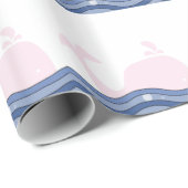 Preppy Pink Whale Cadeaupapier (Rol Hoek)