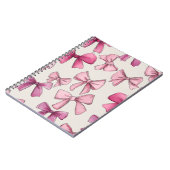 Preppy Pink Whimsical Bow Notitieboek (Linkerzijde)
