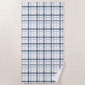 Preppy Plaid Coastal Strandlaken (Voorkant)