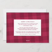 Preppy Plaid Fotogalerij Kerst Kaart (Achterkant)