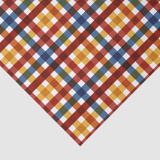 Preppy Plaid Patterned Tissuepapier (Detail)