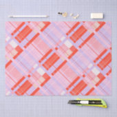 Preppy Plaid - Roze, Rood & Lavendel Tissuepapier (Craft)