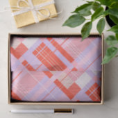  Preppy Plaid - Roze, Rood & Lavendel Tissuepapier (Geschenk)