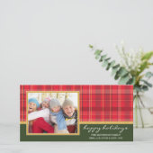 PREPPY PLAID VAKANTIE %PIPE% DE KAART VAN DE FOTO (Staand voorkant)