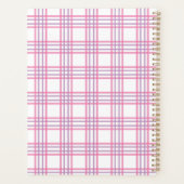 Preppy Plaid Varsity Monogram Pink Purple Planner (Achterkant)