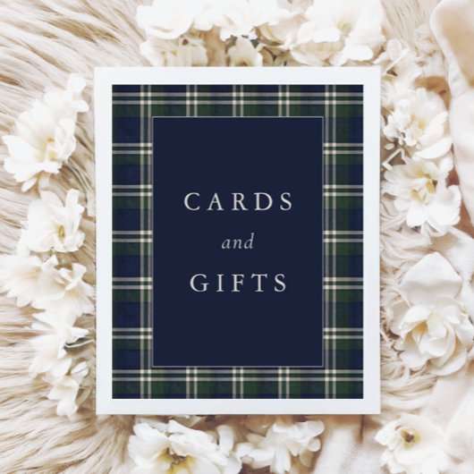 Preppy Polo Tartan Jongens Baby Shower Poster