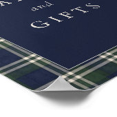 Preppy Polo Tartan Jongens Baby Shower Poster (Hoek)