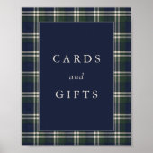 Preppy Polo Tartan Jongens Baby Shower Poster (Voorkant)
