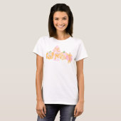 Preppy pompoen en bogen Thanksgiving Viering T-shirt (Voorkant volledig)