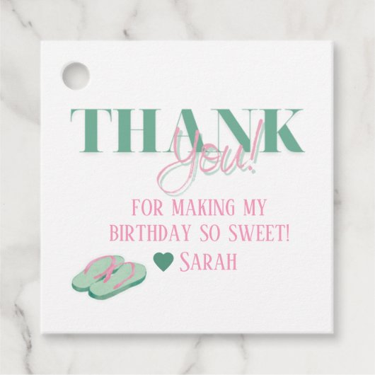 Preppy Pool Party Favoriete labels (Voorkant)