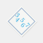 Preppy Postcode Border Custom Servet (Hoek)