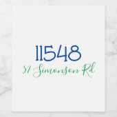 Preppy postcode straat adres gepersonaliseerde wij wijn etiket (Enkel label)