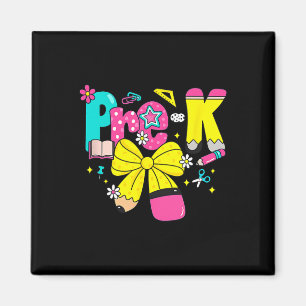 Preppy Pre-k Potlood Boog Terug Naar School Leraar Magneet
