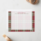 Preppy Pset Custom Flat Note-kaarten (rood) Notitiekaartje (Voorkant / Achterkant in situ)