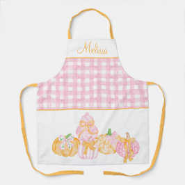 Preppy Pumpkin Bows Thanksgiving Feest Schort