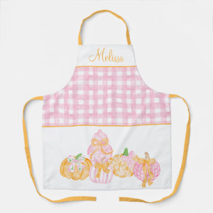 Preppy Pumpkin Bows Thanksgiving Feest Schort