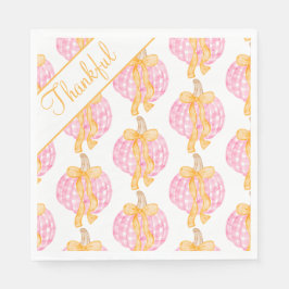 Preppy Pumpkin Bows Thanksgiving Feest Servet