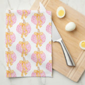 Preppy Pumpkin Bows Thanksgiving Feest Theedoek (Quarter Fold)