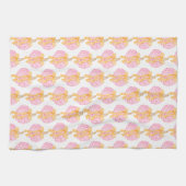 Preppy Pumpkin Bows Thanksgiving Feest Theedoek (Horizontaal)