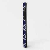 Preppy Quatrefoil aangepast monogram bij de marine Case-Mate iPhone Case (Achterkant/links)