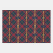 Preppy Red Christmas Plaid With Buckles Inpakpapier Vel (Voorkant 2)