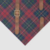 Preppy Red Christmas Plaid With Buckles Tissuepapier (Detail)