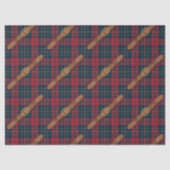 Preppy Red Christmas Plaid With Buckles Tissuepapier (Voorkant)